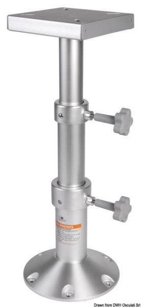 Osculati 48.719.01 Gamba Tavolo Tritelescopica In Alluminio gambe e supporti tavolo