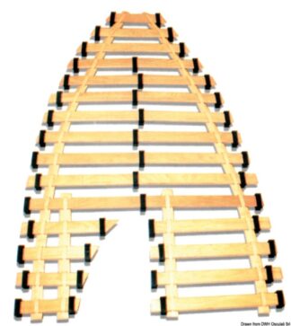 Osculati 48.792.02 Rete Mobile A Doghe Doppia 200 X 140 Cm Sp. 8 Mm reti per letti e cuccette