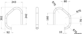 Osculati 49.570.01 Maniglia Di Risalita A Sez. Ovale Small maniglie di risalita a sezione ovale