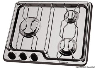 Osculati 50.100.53 Piano Cottura 3 Fuochi piani cottura