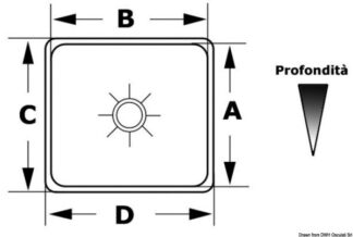 Osculati 50.187.24 Lavello Inox 175 X 325 X 150 Mm lavelli ed accessori