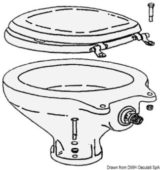 Osculati 50.207.45 Tazza Di Porcellana Laguna wc toilette ed accessori