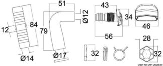 Osculati 50.226.80 Kit Immissione Acqua Pulita Tecma Bianco wc elettrici tecma