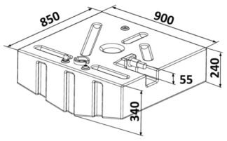 Osculati 52.035.03 Serbatoio Polietilene 189 L serbatoi carburante