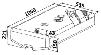 Osculati 52.035.10 Serbatoio Polietilene 90 L serbatoi carburante
