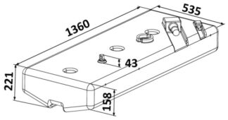 Osculati 52.035.11 Serbatoio Polietilene 116 L serbatoi carburante