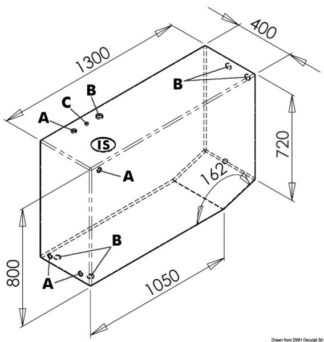 Osculati 52.173.03 Serbatoio Per Acqua 345 L Destro serbatoi acqua