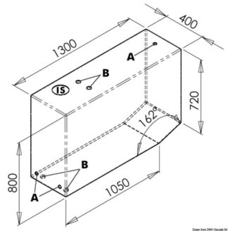 Osculati 52.173.04 Serbatoio Per Acqua 345 L Sinistro serbatoi acqua