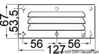 Osculati 53.021.02 Griglia Areazione Inox 67 X 127 Mm maniche a vento e griglie aereatrici