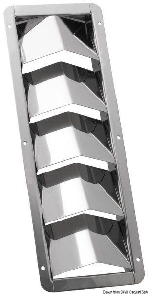 Osculati 53.401.51 Griglia Aereazione Motori 326 X 114 Mm maniche a vento e griglie aereatrici