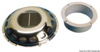 Osculati 53.503.00 Aeratore Con Cella Solare maniche a vento e griglie aereatrici