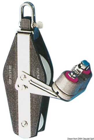 Osculati 55.110.02 Bozzello Plastinox 2 Pulegge Violino 12X56 Con Strozzascotte bozzelli viadana hye e sea sure