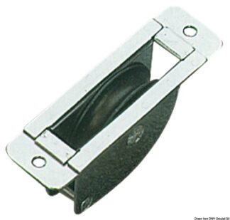 Osculati 55.038.06 Bozzello Incasso 1 Puleggia 6X22 bozzelli di rinvio e per cavi metallici