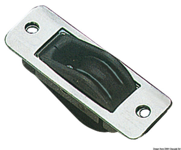 Osculati 55.241.06 Bozzello Inox Incasso 1 Puleggia 28X4 bozzelli di rinvio e per cavi metallici