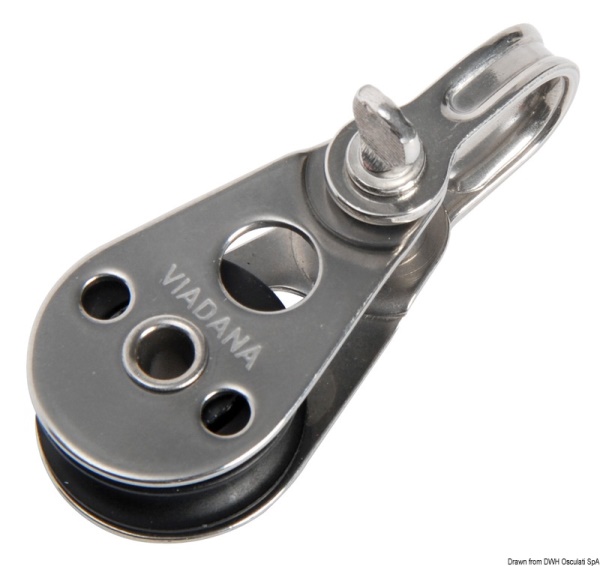 Osculati 55.511.73 Bozzello Inox 1 Puleggia 25X2,5 bozzelli di rinvio e per cavi metallici