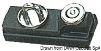 Osculati 61.593.01 Passascotte Per Rotaia 25/26 Mm rotaie carrelli rinvii