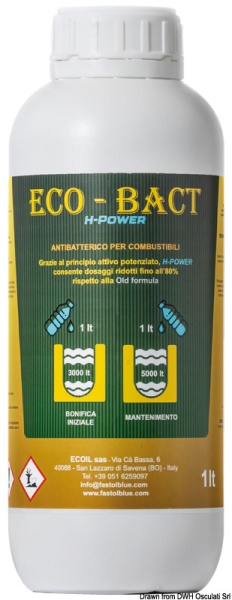 Osculati 65.049.02 Battericida Eco-Bact H-Power Per Gasolio 1 Lt additivi per motori