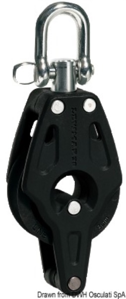 Osculati 68.404.41 Bozzello Control 40 Singolo Arricavo bozzelli lewmar serie control con sfere in acciaio inox