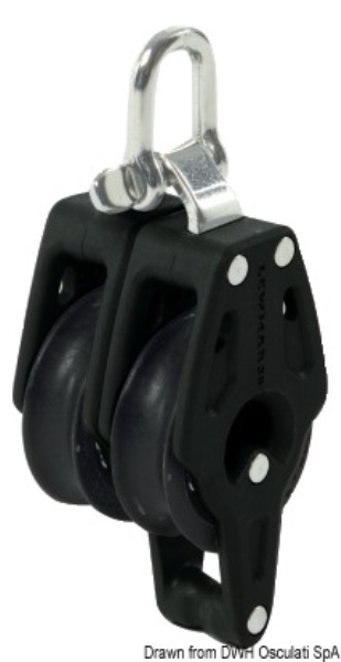 Osculati 68.405.31 Bozzello Control 30 Doppio Arricavo bozzelli lewmar serie control con sfere in acciaio inox