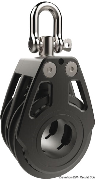 Osculati 68.512.80 Bozzello Racing 80 Doppio bozzelli racing e racing high load lewmar