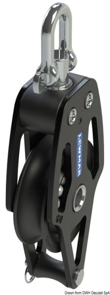 Osculati 68.604.50 Bozzello Htx 50 Singolo Arricavo bozzelli lewmar htx in alluminio