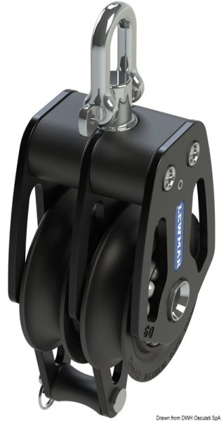 Osculati 68.605.50 Bozzello Htx 50 Doppio Arricavo bozzelli lewmar htx in alluminio