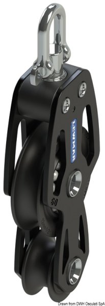 Osculati 68.631.72 Bozzello Htx 72 Violino bozzelli lewmar htx in alluminio