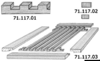 Osculati 71.117.01 Profilo Scalinato Teak T032 carabottini arc in teak
