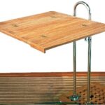 Osculati 71.203.30 Tavolo Teak Pieghevole Senza Bordo 80X60 piano tavolo arc per colonnina barche a vela