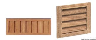 Osculati 71.302.10 Griglia Aereazione 140X115 Mm armadietti antine e maniglie arc in teak