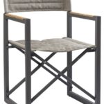 Sedia pieghevole alluminio teak ARC The Square grigia - 71.325.04 Osculati
