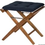 Osculati 71.336.50 Sgabello Con Tela Blu Imbottita tavoli e sedie arc in teak