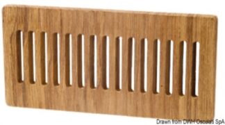 Osculati 71.396.71 Frontalino Protezione Teak 125X250 Mm armadietti antine e maniglie arc in teak