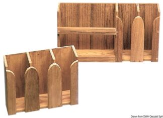 Osculati 71.602.04 Porta Tazze Teak 312X108x250 Mm portaoggetti arc in teak