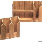 Osculati 71.602.03 Porta Piatti Teak 490X106x228 Mm portaoggetti arc in teak
