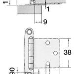 Osculati 71.607.01 Cerniera Inox Piana 38X46 Mm armadietti antine e maniglie arc in teak