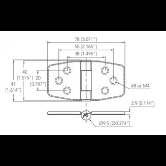 Marine Town CERNIERA INOX 316 C/COPERTURA FRIZ. (acq.min. unità)
