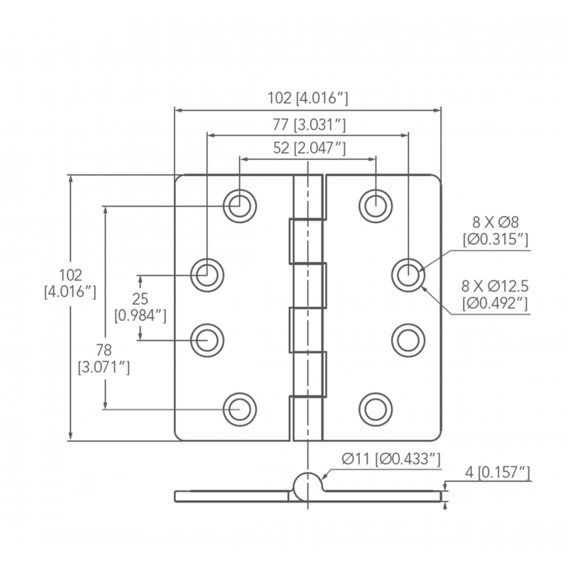 Marine Town CERNIERA INOX MM 102x102 (acq.min. unità) - immagine 2