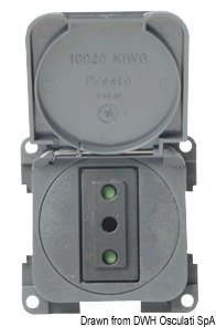 Osculati 14.653.01 Presa Bipolare Grigia interruttori prese e spine modulari
