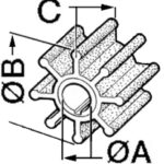 Osculati 52.382.00 Girante Tohatsu 25/30 Hp giranti per motore fuoribordo cef marine