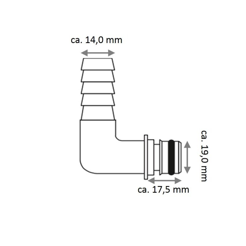 Flojet KIT RACC. 1/2' 90° 2PZ (acq.min. unità) - immagine 4