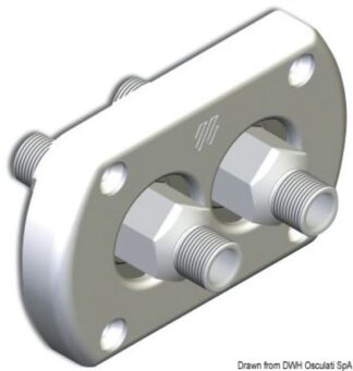 Osculati 45.028.30 Passaparatia Cromato Doppio Raccordo timonerie idrauliche fuoribordo ultraflex in kit