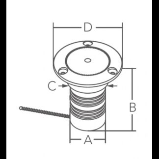 Marine Town Tappi imbarco in Acciaio Inox TAPPO INOX 316 WATER Ø MM.38