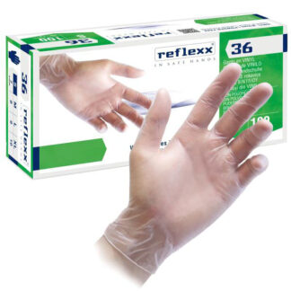 GUANTI VINILE R36 POWDER FREE XL    Pz 100 REFLEXX R36/XL GUANTI LAVORO                F