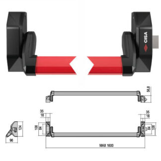 MANIGLIONE ALPHA PUSH LATERALE     5M001-10-0 CISA 5M001.10.0 CISA ANTIPANICO              S