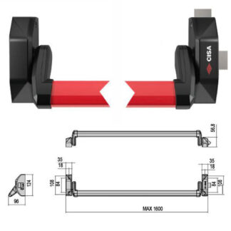 MANIGLIONE ALPHA PUSH LAT+VERT     5M011-10-0 CISA 5M011.10.0 CISA ANTIPANICO              S