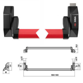 MANIGLIONE ALPHA PUSH VERTICALE    5M016-10-0 CISA 5M016.10.0 CISA ANTIPANICO              S