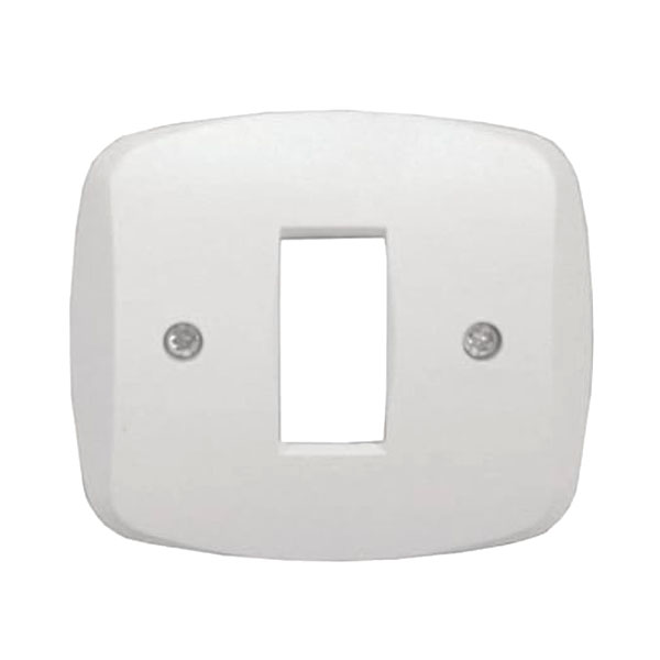 COPRINTERRUTTORE ABS BIANCO OVALE 1POSTO 1821.1F COPRINTERRUTTORI F