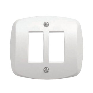 COPRINTERRUTTORE ABS BIANCO OVALE 2 POSTI 1822.2F COPRINTERRUTTORI F