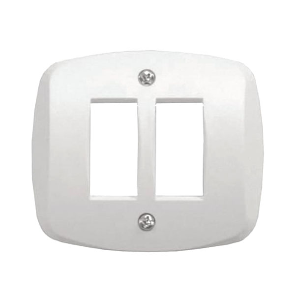 COPRINTERRUTTORE ABS BIANCO OVALE 2 POSTI 1822.2F COPRINTERRUTTORI F